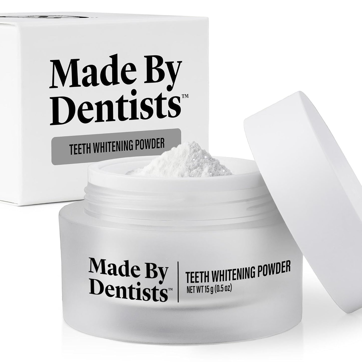 Made by Dentists Professional Teeth Whitening Powder - Remineralizing Hydroxyapatite Tooth Powder Formula with Pap, and Diamond Pwdr - Non-Abrasive Stain Remover for Instant Results