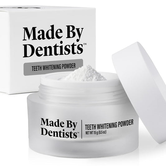 Made by Dentists Professional Teeth Whitening Powder - Remineralizing Hydroxyapatite Tooth Powder Formula with Pap, and Diamond Pwdr - Non-Abrasive Stain Remover for Instant Results