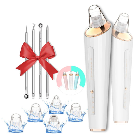 Blackhead Remover Pore Vacuum,Newest Upgraded USB Rechargeable Facial Pore Cleaner Blackhead Removal Kit with 3 Suction Power,5 Probes Black Head Extractions Tool for Women & Men