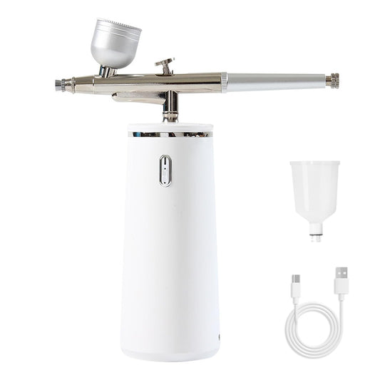 Microtree Nano Facial Steamer - Rechargeable & Portable High Pressure Face Oxygen Sprayer Machine, 0.3mm Nozzle Micro Mist Skin Hydrator, Essential Water Infusion Facial Spa Treatment, White