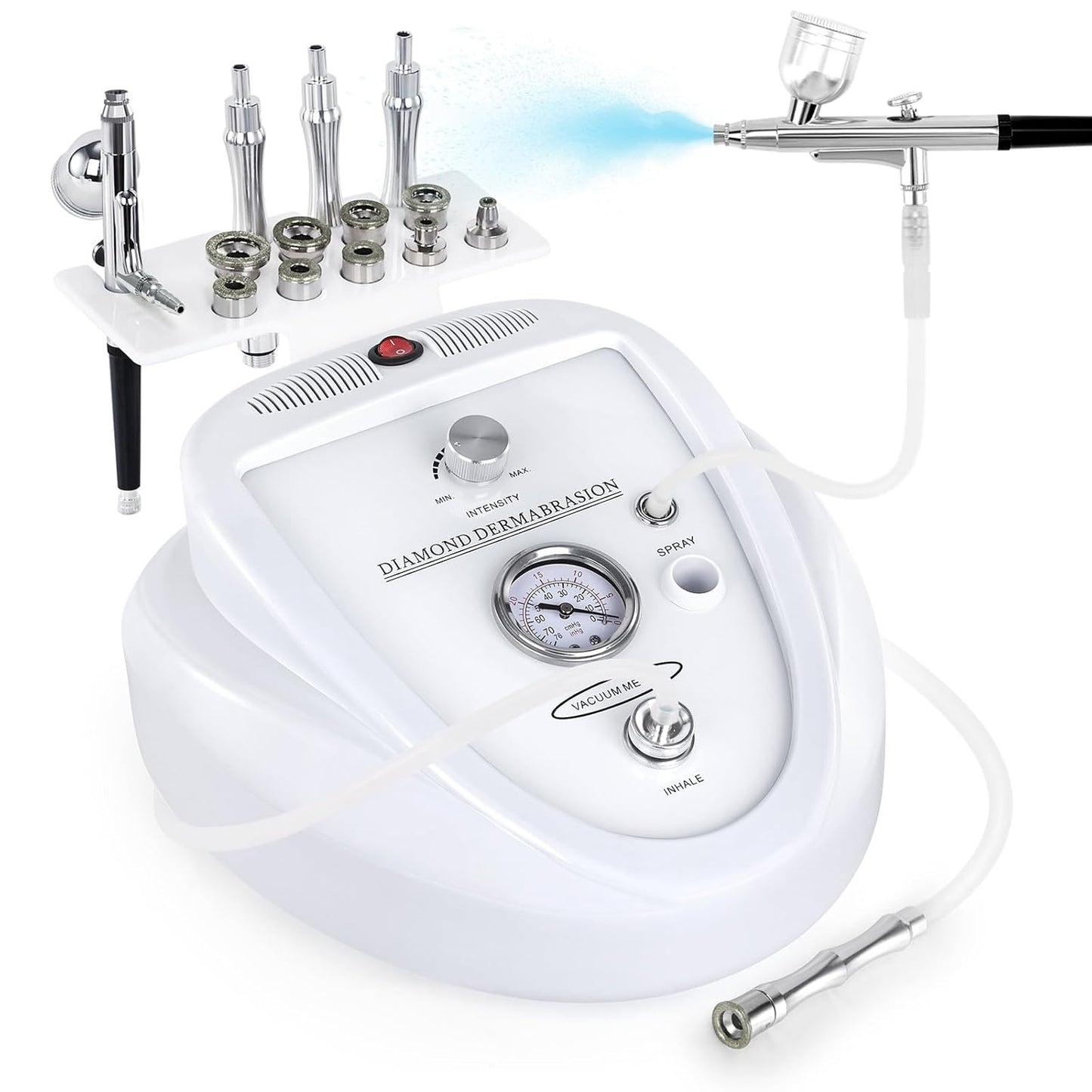 Upgraded 2 IN1 Diamond Microdermabrasion Machine, Beauty Star Professional Diamond Dermabrasion Facial Devices System at Home, Face Pore Cleansing Tool(65-68cmHg Vcuum Suction)