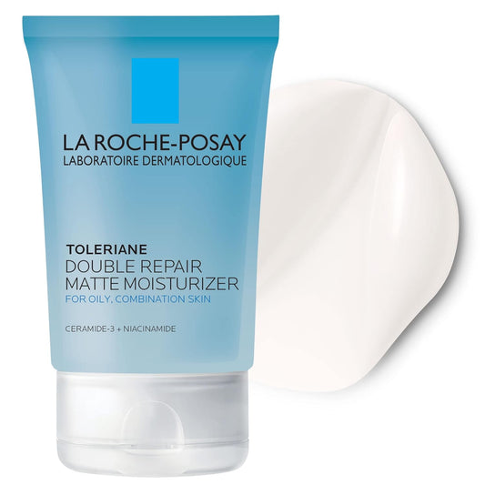 La Roche-Posay Toleriane Double Repair Matte Face Moisturizer, Daily Moisturizer For Oily Skin With Ceramide And Niacinamide For All Skin Tones, Oil Free, Non-Comedogenic, Available with SPF 30