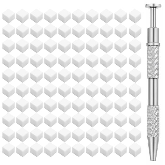 150PCS Nail Sponges for Ombre Nail Art with 1 Grab Pen – Gradient Nail Art Tool Set with Storage Case – DIY Nail Design Accessories for Salon & Home Use