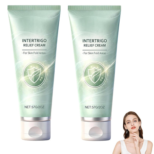 2PCS Intertrigo Cream, Skin Fold Care & Chafing Support Cream, Supports Skin Comfort, Fast-Drying Non-Greasy for Friction-Prone Areas, 2 oz (57 g) (2)