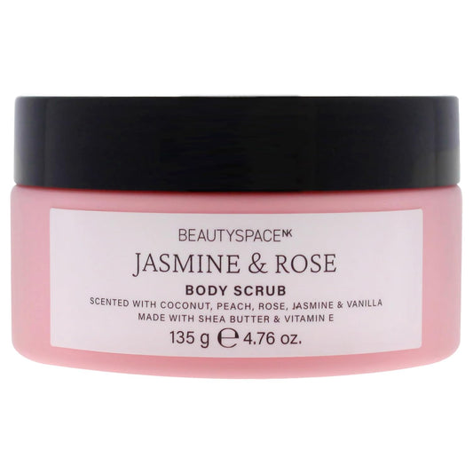 Beauty SpaceNK Jasmine & Rose Exfoliating Body Scrub – Hydrating, Nourishing, Gentle Exfoliation – Suitable for All Skin Types – Leaves Skin Soft, Radiant & Refreshing – Cruelty-Free, Vegan – 4.76 oz