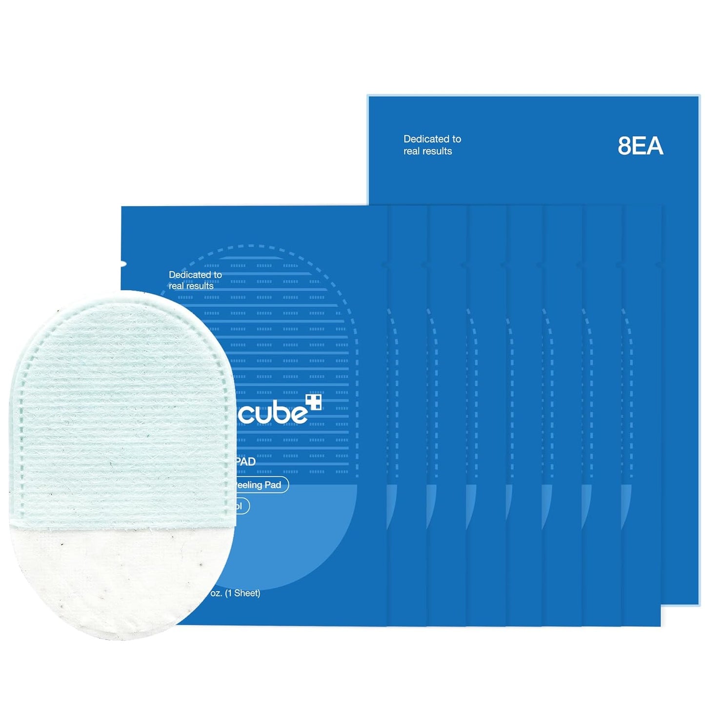 medicube Zero Pore Peel Pads (8ea) | Smoothing Mitt for Face & Body | Rice Extract, Natural AHA & Panthenol | Double-Sided Organic Cotton & Microfiber Pads | Polish for Smooth, Clear Skin