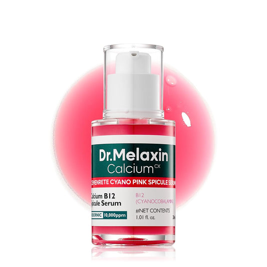 Dr.Melaxin Cemenrete Cyano Pink Spicule Serum with Calcium, korean skin care pore tightening refines spicule microneedling serum 1.01 fl. oz.