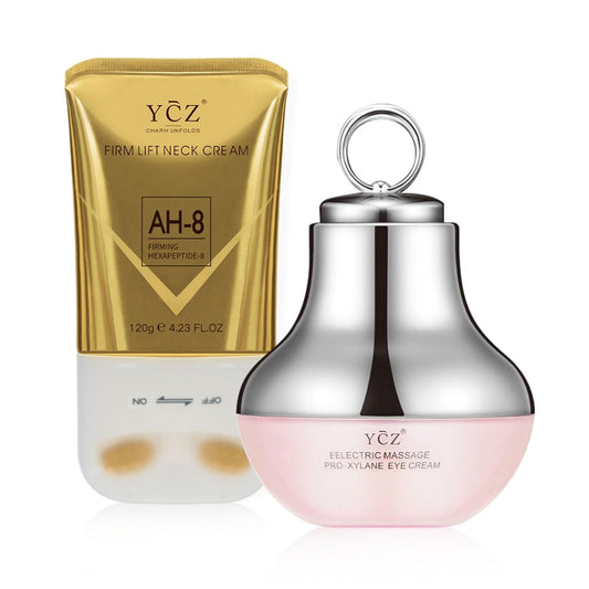 Ycz Neck-Eye Care Tightening & Revitalizing Set -Smooth of Fine Lines, Eye & Neck Treatment, Skin Moisturizer, Deep Moisturizing Skincare