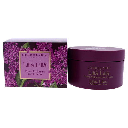 L'Erbolario Perfumed Body Cream - Moisturizing Body Butter for Women - Skin Care with Cocoa Butter for Elasticity and Firmness - Lilac Lilac - 6.7 oz