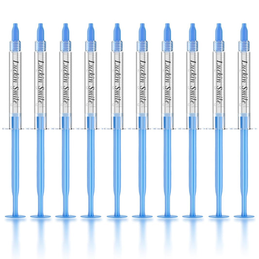 LUCKIN SMILE 10-Pack 35% Teeth Whitening Gel Refills, 35% Carbamide Peroxide Gel, 60 Whitening Treatments, No Sensitivity Teeth Whiteners, 3ml Whitening Gel for Teeth Whitening Kits