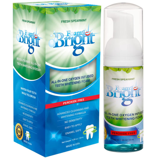 Aligner & Retainer Cleaner Foam Bright, Teeth Whitening Foam, Great for Invisalign, Candid, Byte, Night Guard, Mouth Guard, Dentures, Whitener, Toothpaste & Braces Cleaner, Peroxide Free