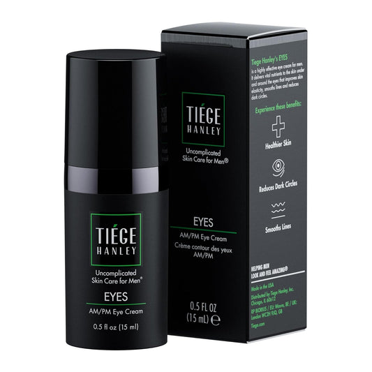Tiege Hanley Eye Cream for Men, Morning and Night Under Eye Cream With Hyaluronic Acid and Vitamin B3, Helps Reduce the Look of Dark Circles and Puffiness, Anti Aging Men’s Skin Care, 0.5 Oz