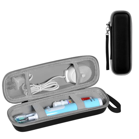 Toothbrush Travel Case for Oral-B/Oral-B Pro 1000 1500 5000 7000 7500 6000 9600/ Phlips Sonicare 4100 5100 1100 6100 5300 Electric Toothbrush, Portable Hard Protective Storage Bag (Black)
