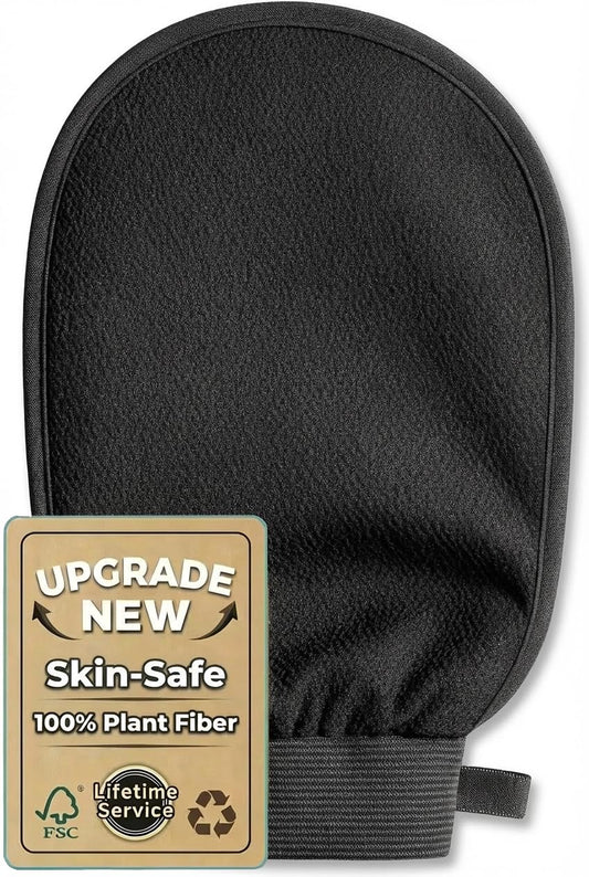 Deep Exfoliating Glove, Korean Exfoliating Mitt for Body Scrub, Dead Skin Removal & Keratosis Pilaris Treatment, Spray and Self Tan Remover