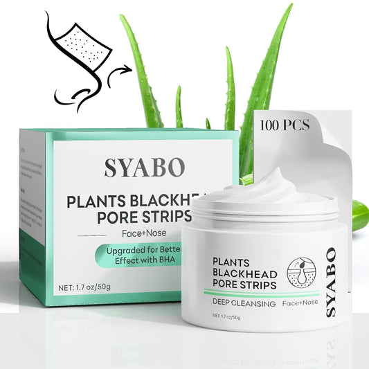 2.0 Nose Pore Strips, Blackhead Remover Mask with Salicylic Acid for Face, Upgraded Deep Cleansing Pore Peel Off Mask with 100 PCS Nose Black Heads Remover Strips (1.7 Ounce)
