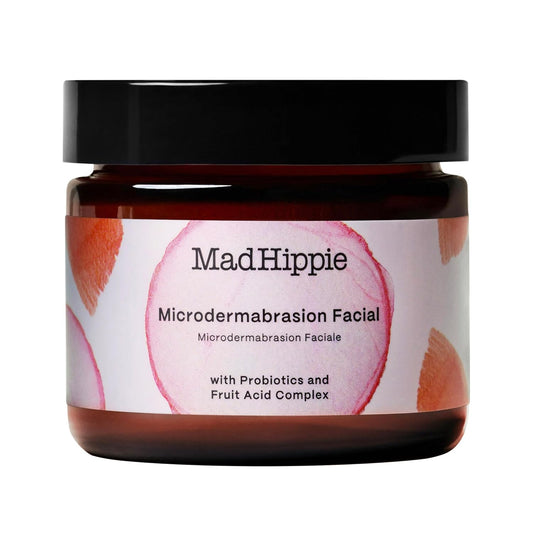 Mad Hippie MicroDermabrasion Facial - Exfoliating Face Scrub with Glycolic Acid, Mandelic Acid, AHA Complex & Hyaluronic Acid, 2.1 Fl Oz