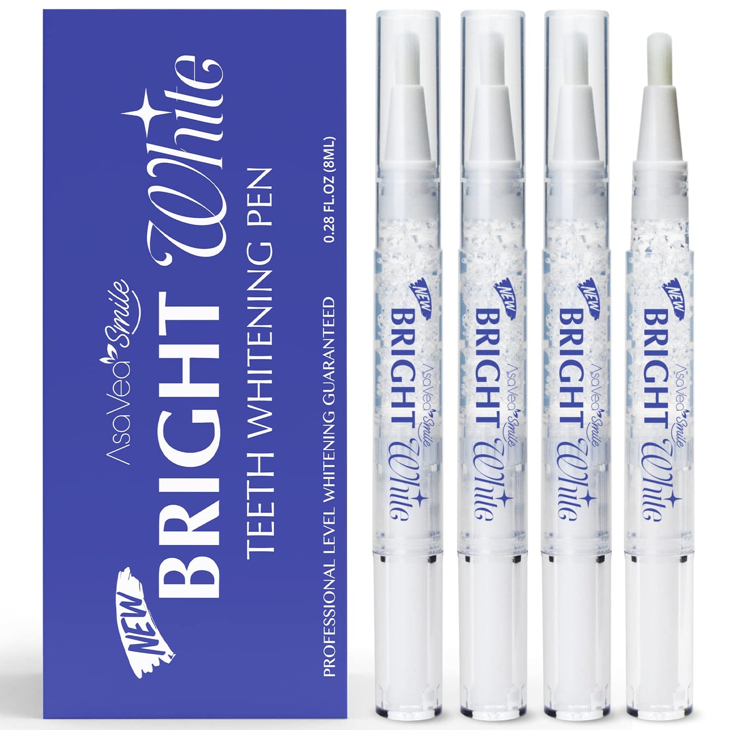 Teeth Whitening Pen (4 Pens) for Teeth Whitening, 40+ Uses, Effective, Painless, No Sensitivity, Travel-Friendly, Beautiful White Smile, Mint Flavor