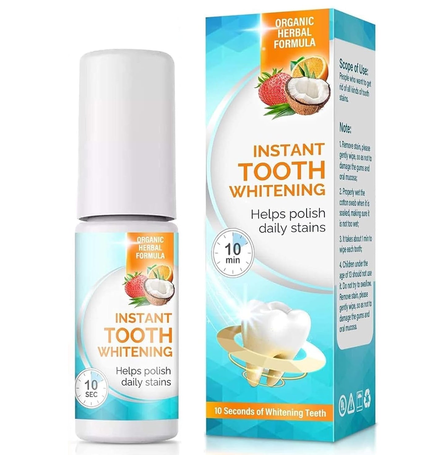 Tooth Paint - Instant Teeth Whitening Paint, Long-Lasting Brightness, Portable, Safe & Gentle, Get Confident Smile in Mins