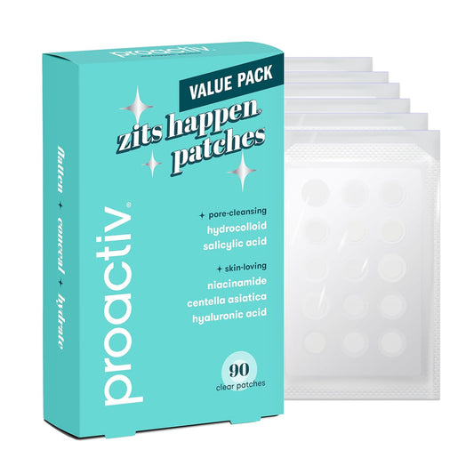 Proactiv Zits Happen® Hydrocolloid Acne Patches, Pimple Patches for Face and Back Acne with Pore Cleansing Salicylic Acid, 90 Count