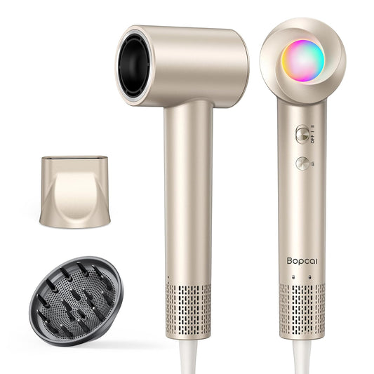 Ionic Hair Dryer with Diffuser - 160000RPM High-Speed Blow Dryer, 500 Millons Ions Frizz Free, Fast Drying for Women, Lightweight, Quiet, Professional Dryer for Curly or Straight Styles, Gift Idea