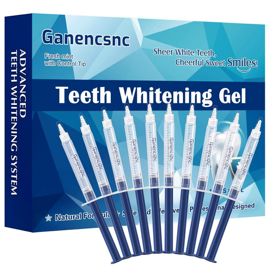 35% Ganencsnc 10-Pack Teeth Whitening Gel Refills - Gentle 35% Carbamide Peroxide Formula - Compatible with Teeth whitening Kit,No Sensitive Teeth Whitener