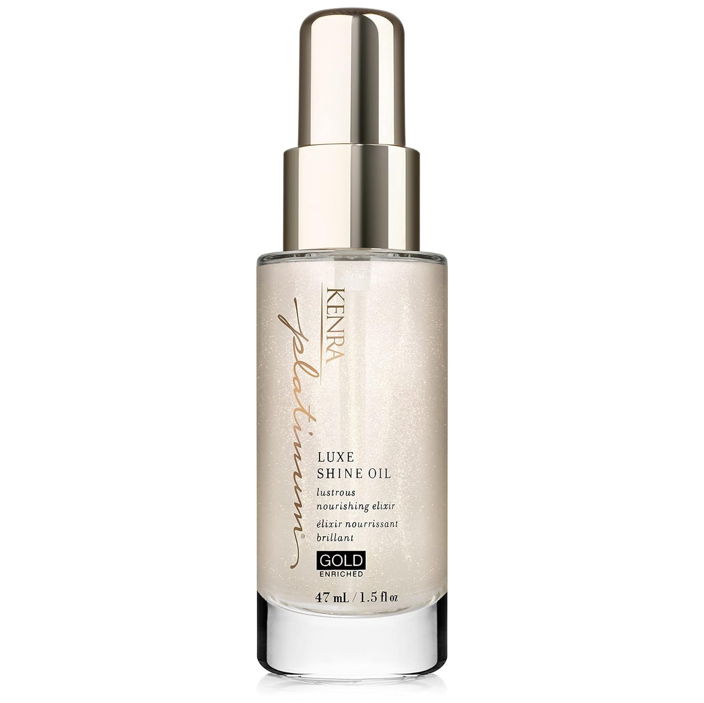 Kenra Professional Platinum Luxe Shine Oil | Gold Enriched Nourishing Elixir |Enhances Shine & Manageability | Thermal Protection Up To 450F | Medium To Coarse Hair