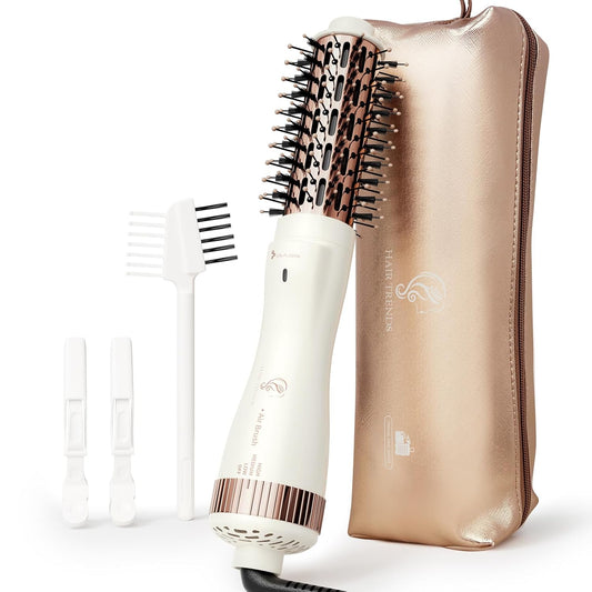 1.5 Inch Barrel Round Brush Blow Dryer (2.8’’ Plus Bristles), Negative Ionic One Step Volumizer Dryer, 4-in-1 Hot air Brush-Not for Europe Travel