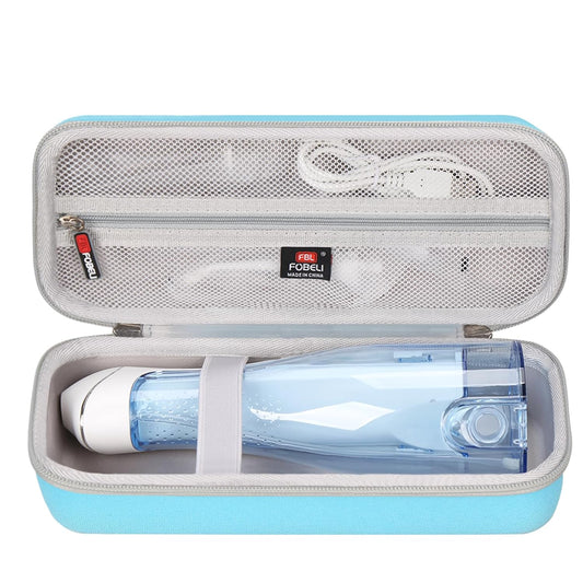 FBLFOBELI Hard Case Replacement for Nicwell/for COSLUS/for Oralfree/for Waterpik WF-02 Water Dental Flosser Cordless (Blue)