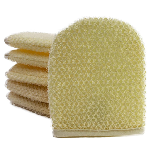 PPHAO Facial Cleansing Sponge - Exfoliating Facial Cleansing Cloths Gloves Mitts - Softweave Exfoliating Washcloths - 6 Pack