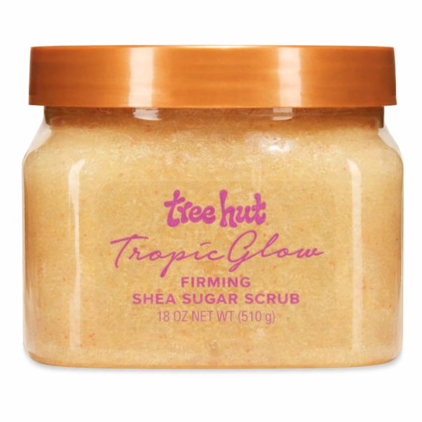Tree Hut Tropic Glow Shea Sugar Scrub, Exfoliating & Hydrating Body Scrub with Shea Butter, Radiant Glow, Warm Scent, 18 oz
