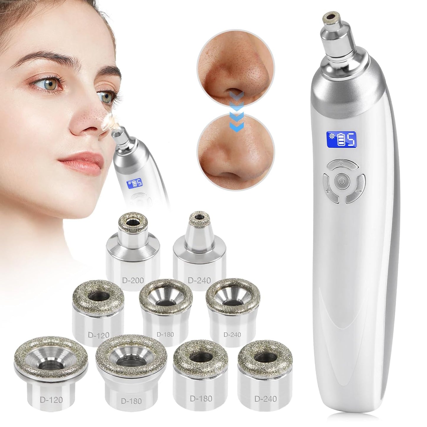 Upgraded Diamond Micro-Dermabrasion Facial Machine, Professional Facial Deep Cleasing Tool, Home Use Facial Skin Care Equipment