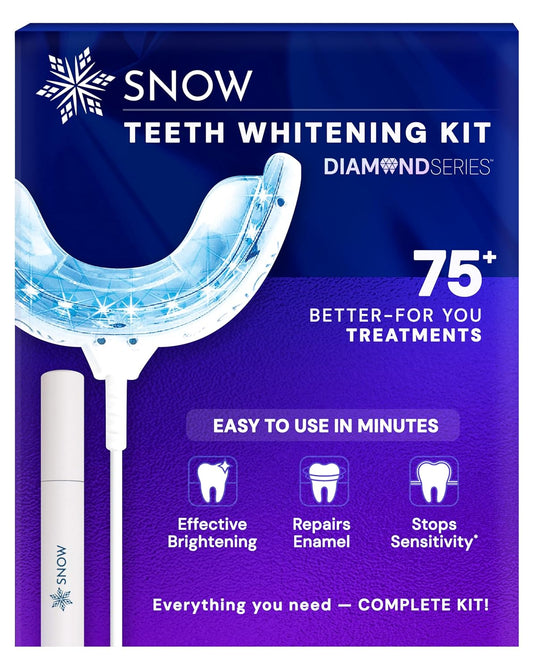 Snow Teeth Whitening Kit - Snow Teeth Whitening Serum and LED Mouthpiece Whitener, Formulated with Hydroxyapatite, Good for 2 Months - Wired Kit with 1 Wand