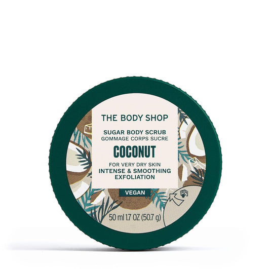 The Body Shop Coconut Exfoliating Sugar Body Scrub - Intense and Smooting Exfolation for Very Dry Skin - Vegan - 1.7 oz