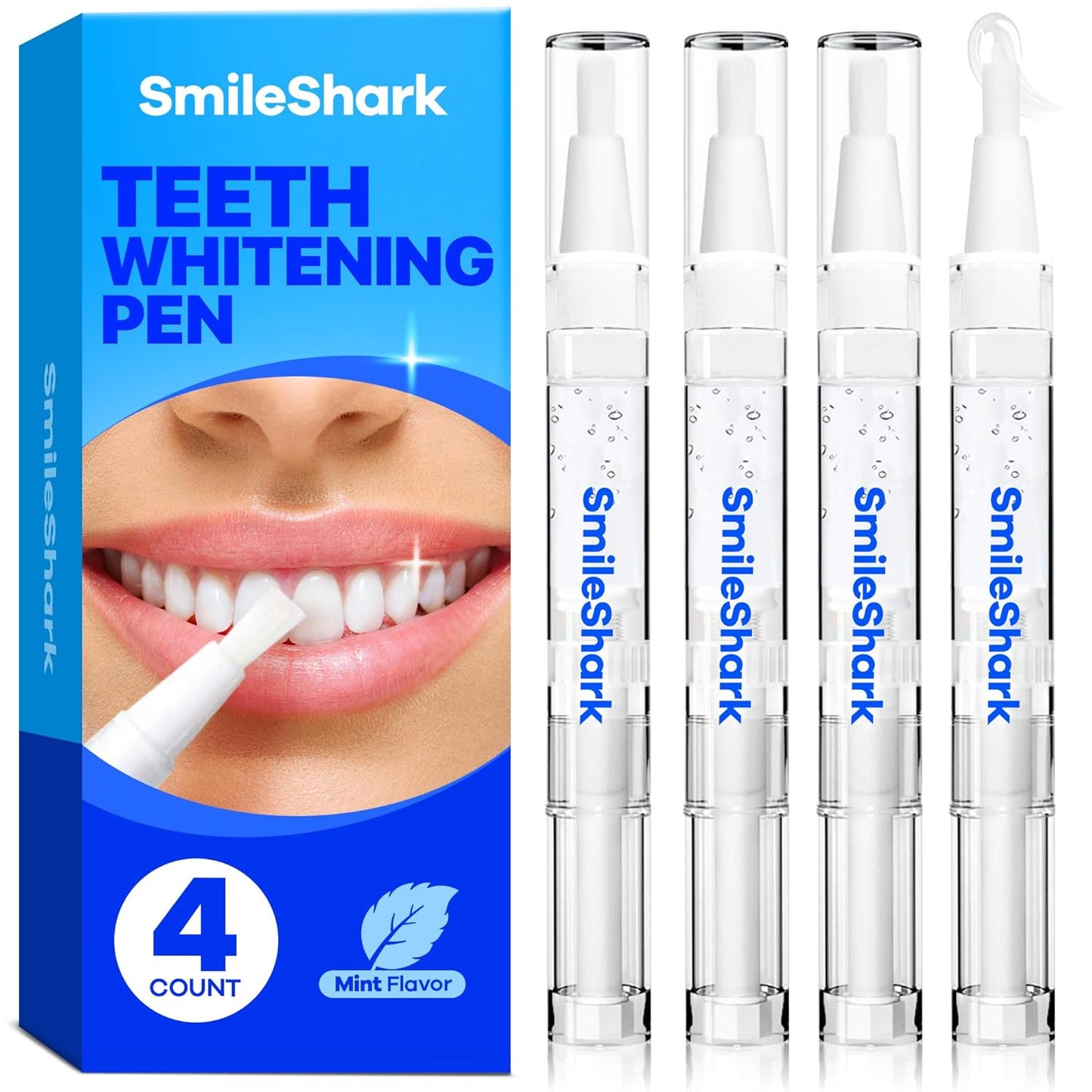 Premium Teeth Whitening Pens (4 Count), Sensitive-Free Whitening Gel, Professional-Strength Formula, On-The-Go Tooth Gel for Adults